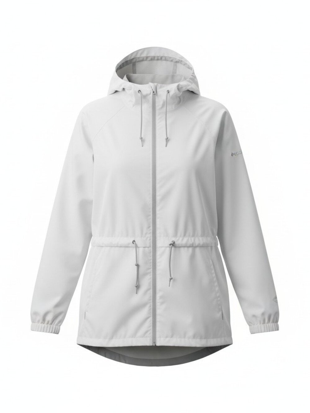 Columbia XL White Waterproof Breathable Hooded Rain Jacket Windbreaker